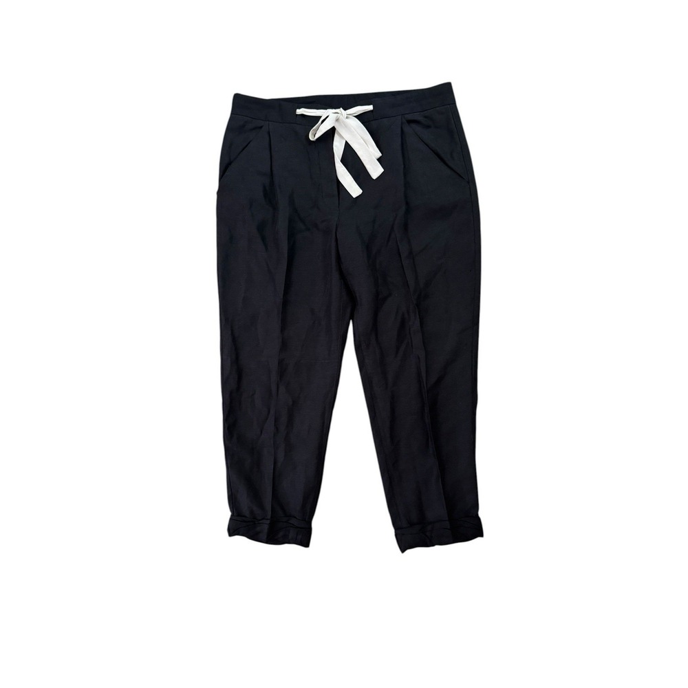 Aritzia Wilfred Linen Allant Crop‎ Pants Size 10 Black